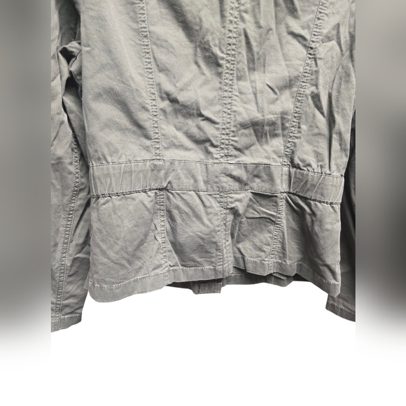 Ann Taylor Loft Jacket Small 6 Green Cargo Utility Military Long Sleeve Womens - Picture 3 of 9